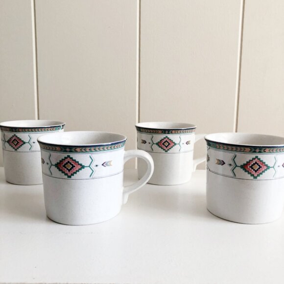 Vintage 90s Southwest Pattern Mugs - Picture 5 of 9
